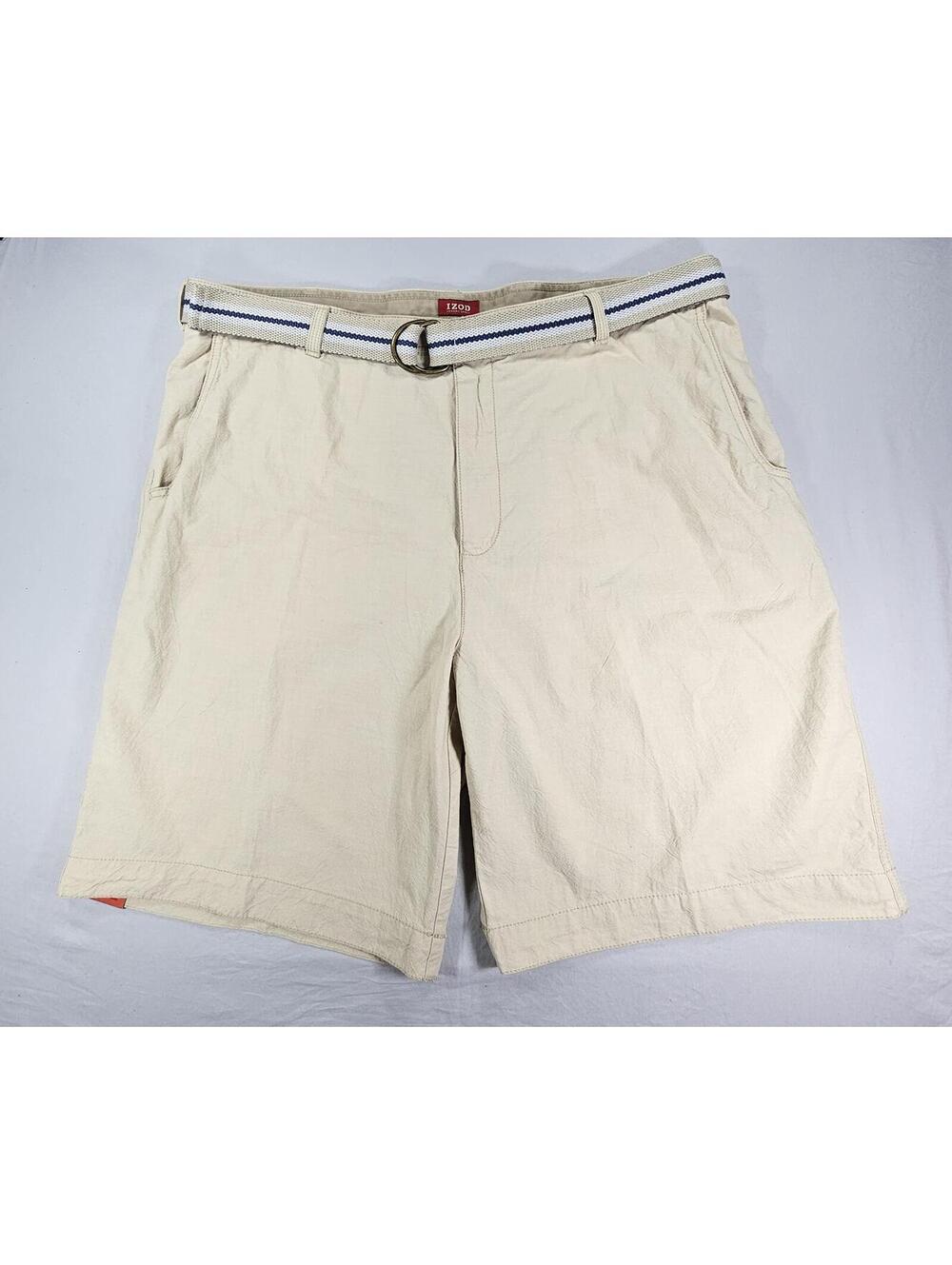 IZOD Luxury Sport Men's Khaki Shorts with Belt
